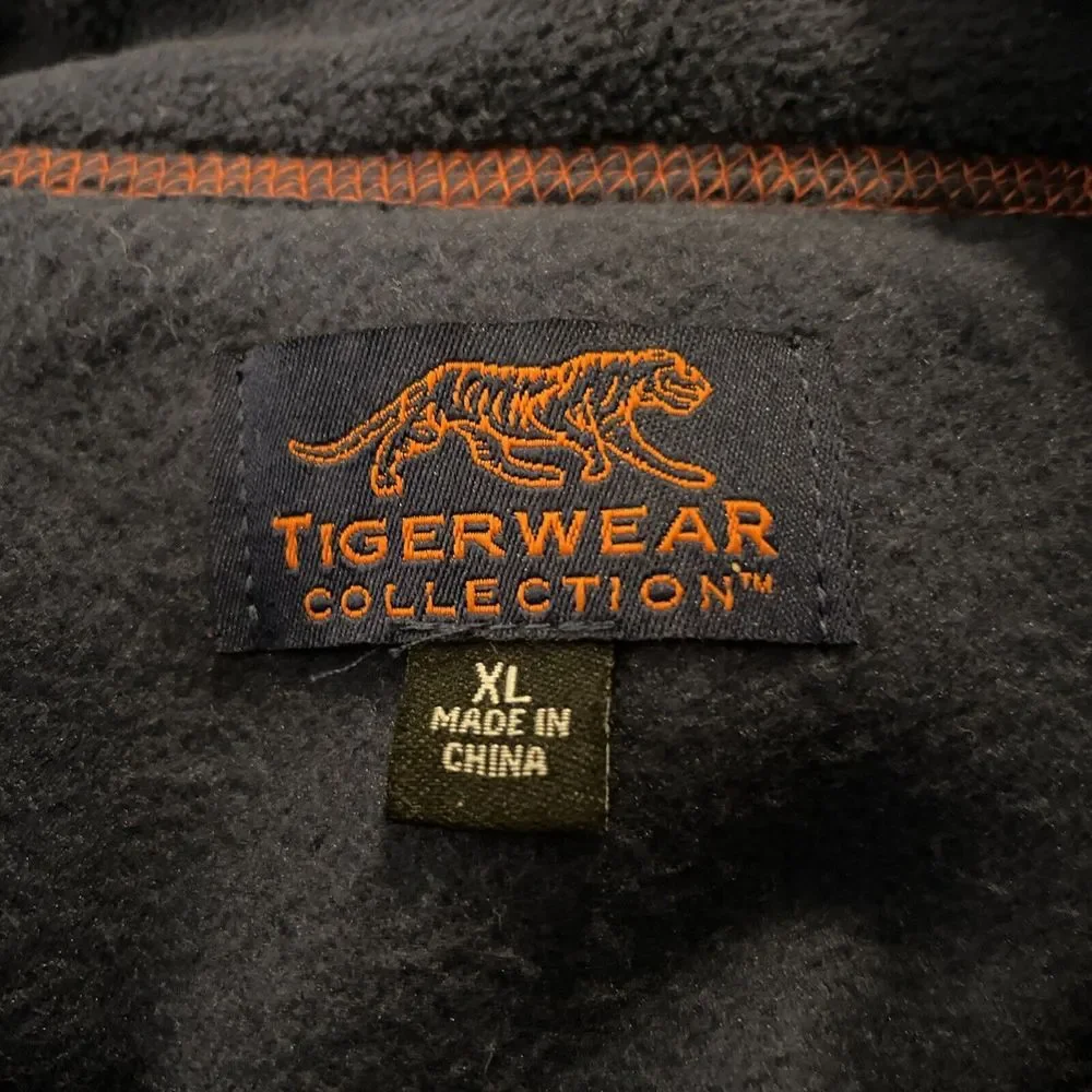 Tigerwear Auburn Tigers Full Zip Fleece Vest Men Size XL Navy Blue‎ & Orange